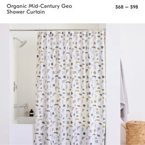 West Elm Mid-Century Geo Shower Curtain new in package